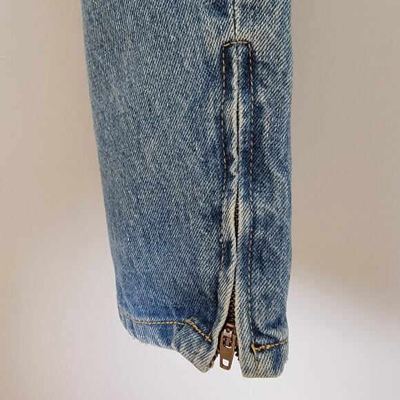 Guess VTG Zip Ankle High Rise Jeans Sz 29 (26W x 25L) 80s Prep George Marciano - Picture 6 of 13